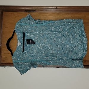 Womens Lucky Brand short sleeved top, green, size ,m, NWT